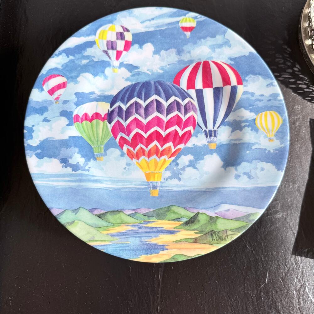 Paul Brent Sakura Evolution Hot Air Balloon Set of‎ 4 Salad Plates